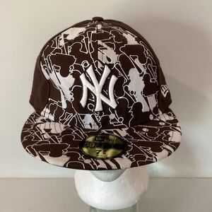 New York Yankees  New Era 59FIFTY Brown and White Cap
